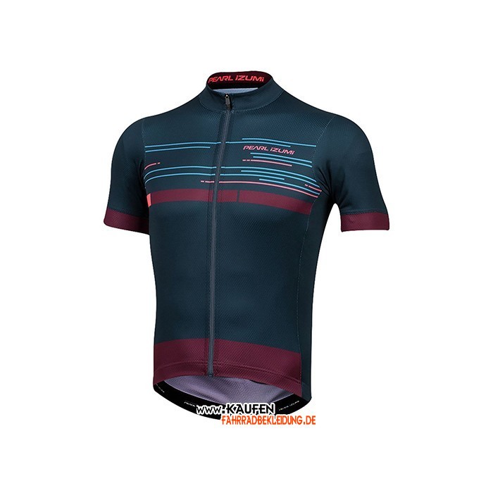 2021 Pearl Izumi Kurzarmtrikot und Kurze Tragerhose Dunkel Blau Tief Rot
